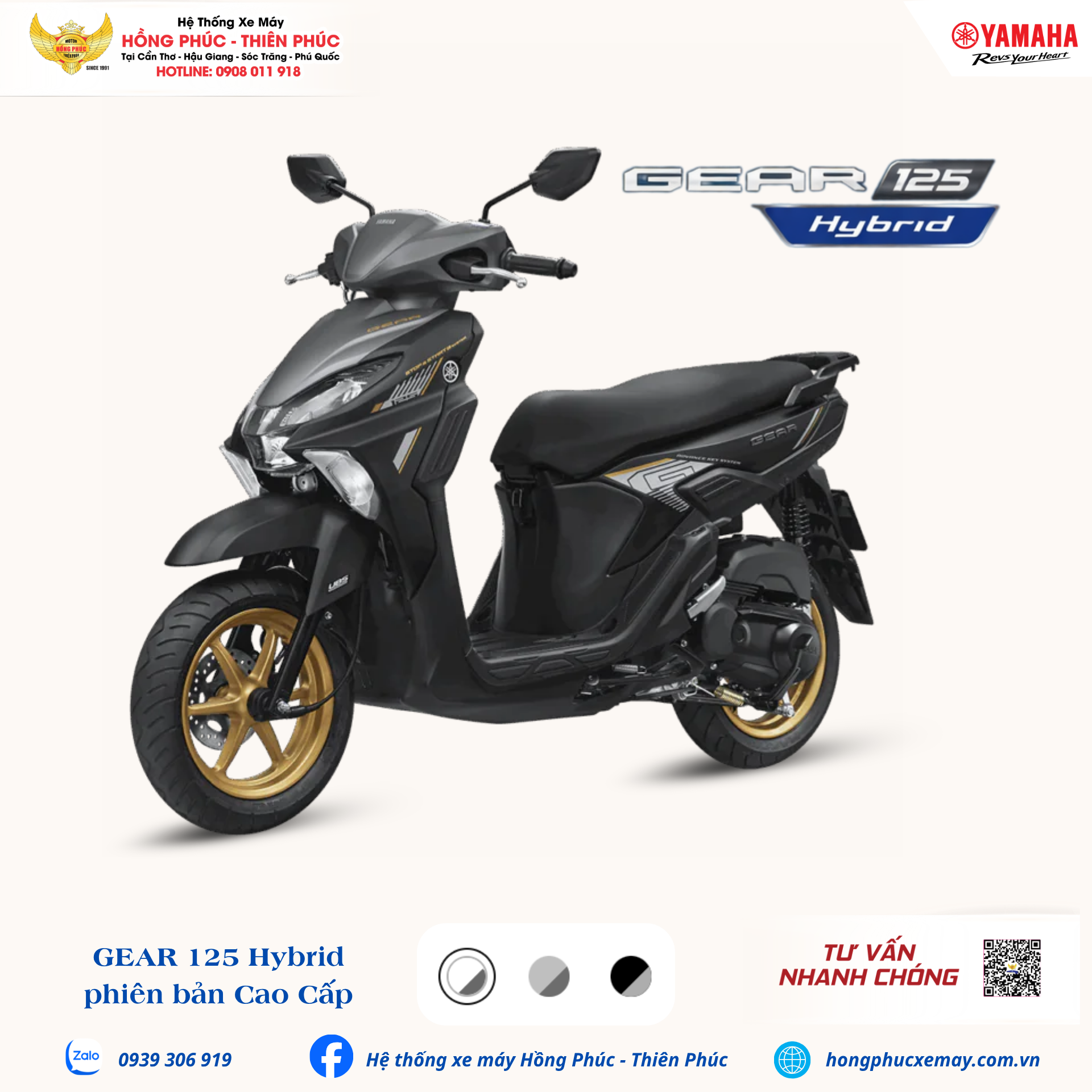 YAMAHA GEAR 125 HYBRID PB CAO CẤP - ảnh thu nhỏ 3