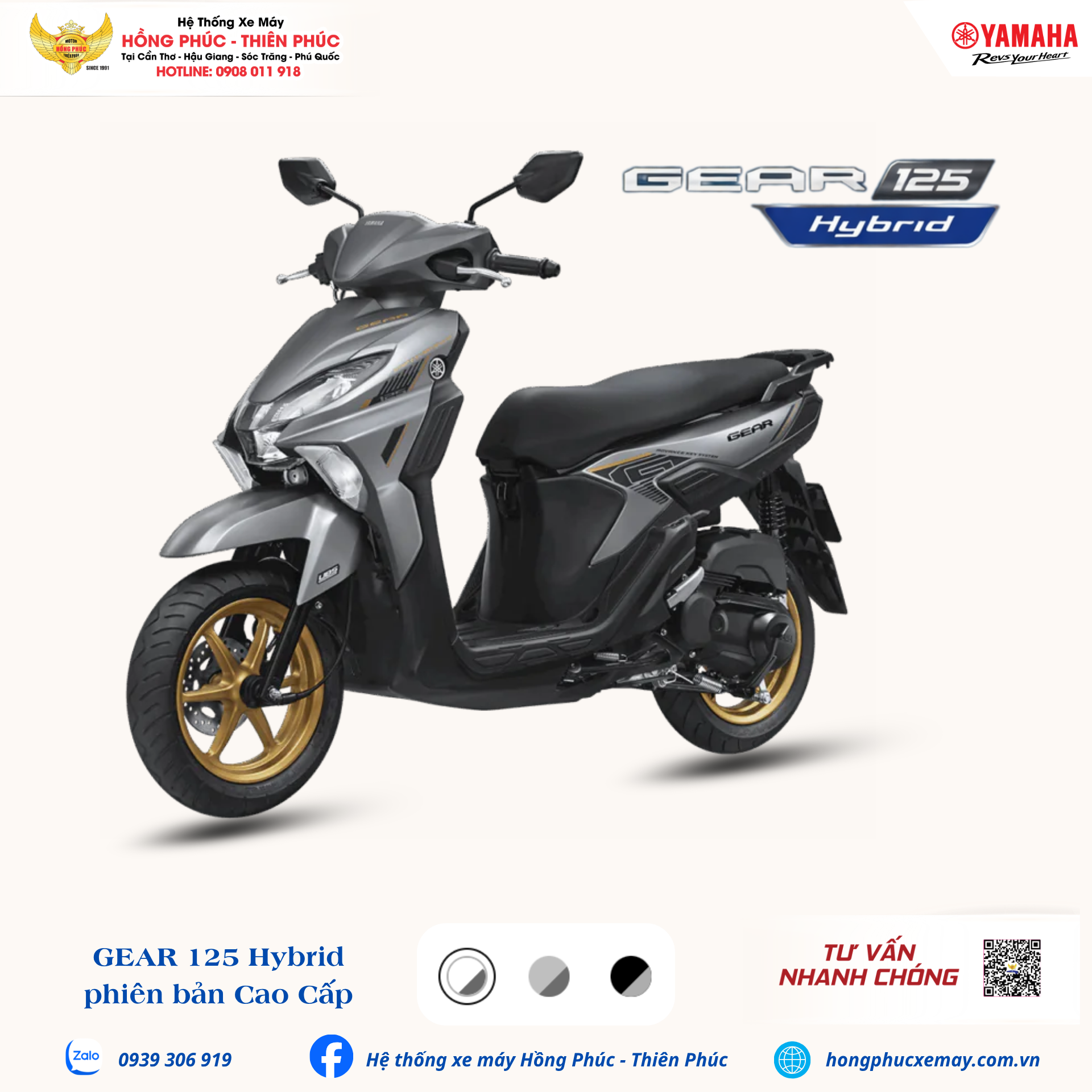 YAMAHA GEAR 125 HYBRID PB CAO CẤP - ảnh thu nhỏ 2