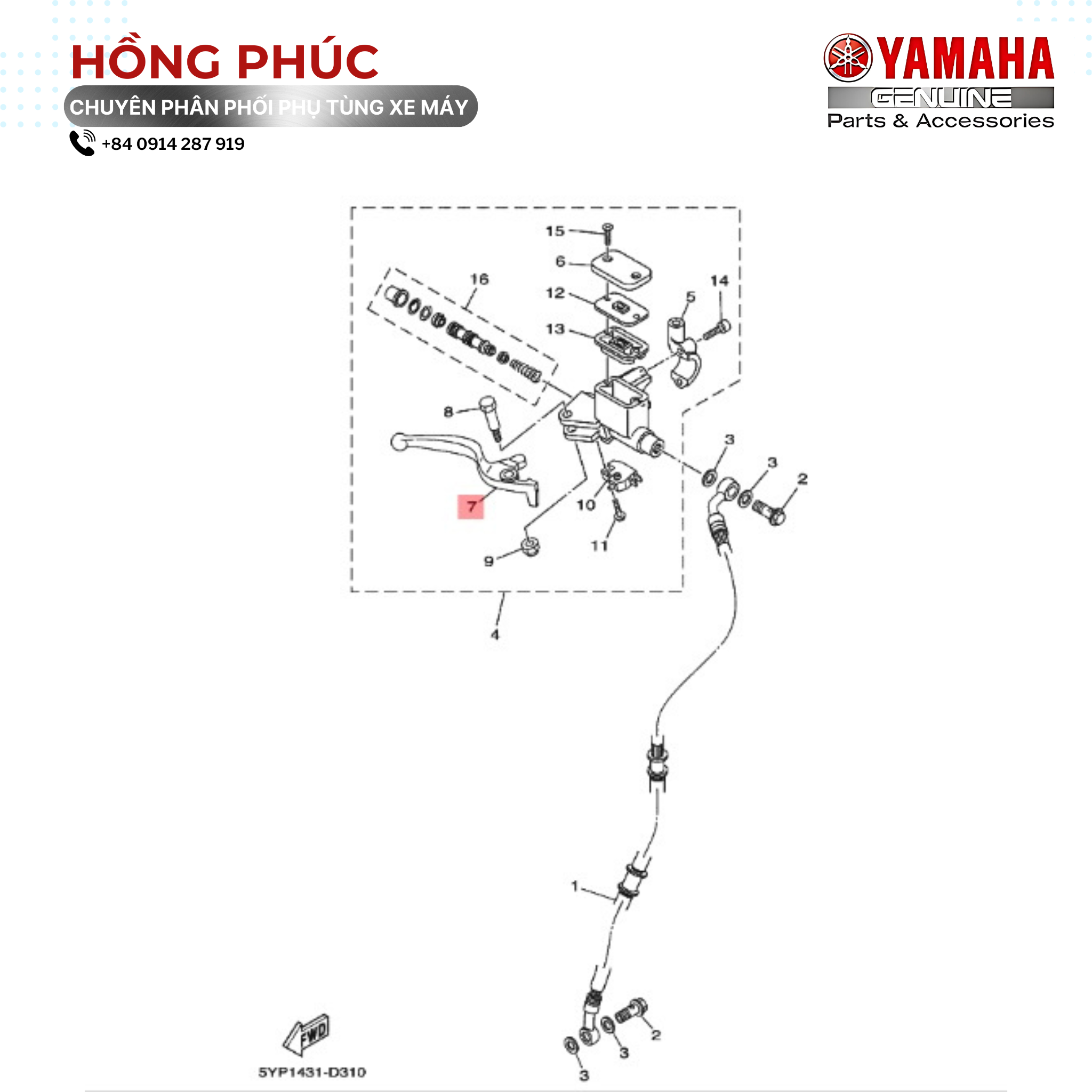 Tay Phanh - Dòng Xe: Jupiter, Sirius, Exciter 135 - Mã HH: 1S9H39220100 - ảnh thu nhỏ 2