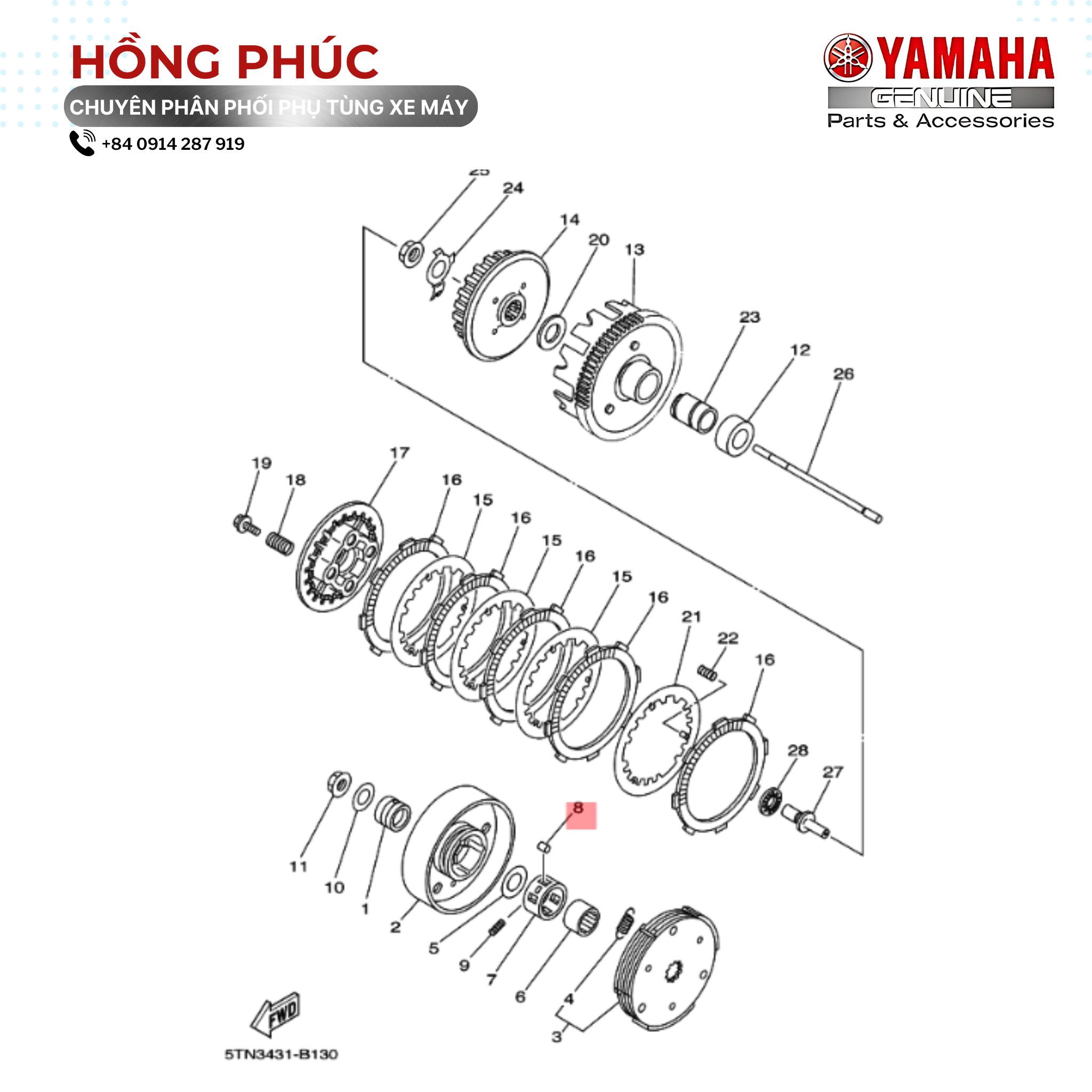 Chốt - Dòng Xe: Jupiter, Sirius - Mã HH: 936061022700 - ảnh thu nhỏ 2