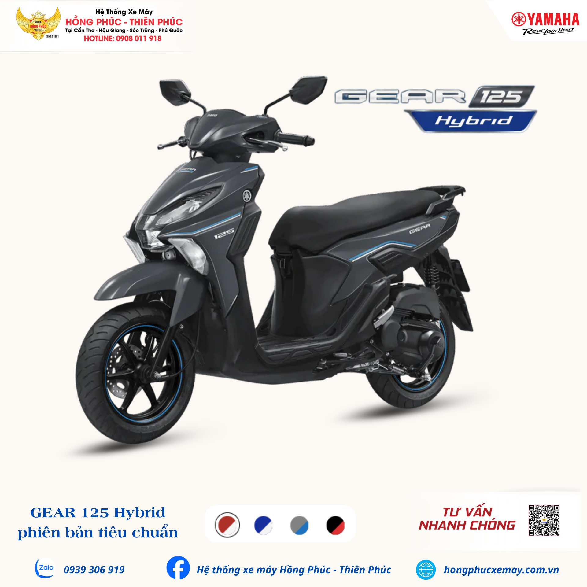 YAMAHA GEAR 125 HYBRID PB TIÊU CHUẨN - ảnh thu nhỏ 3