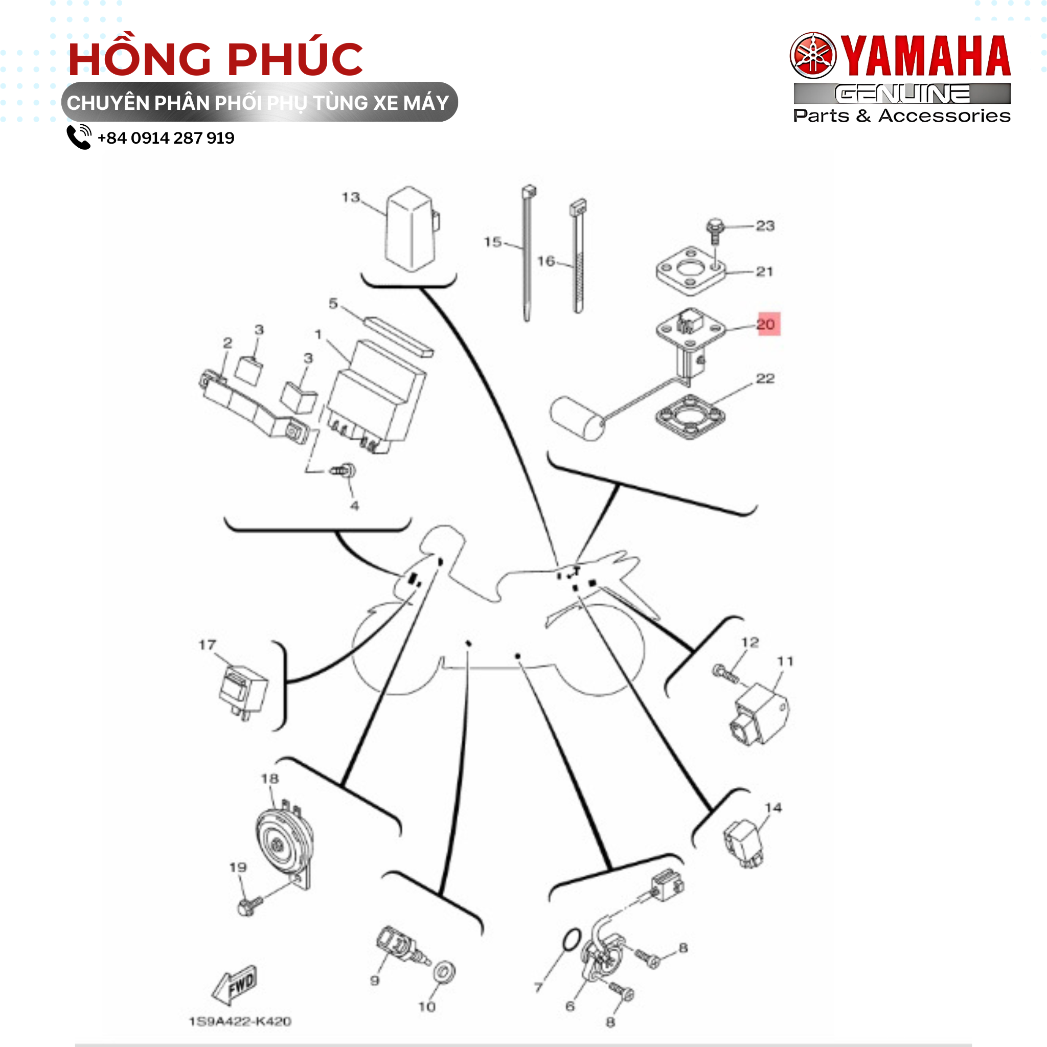 Đồng Hồ Báo Xăng - Dòng Xe: Exciter 135 - Mã HH: 1S9H57521100 - ảnh thu nhỏ 2