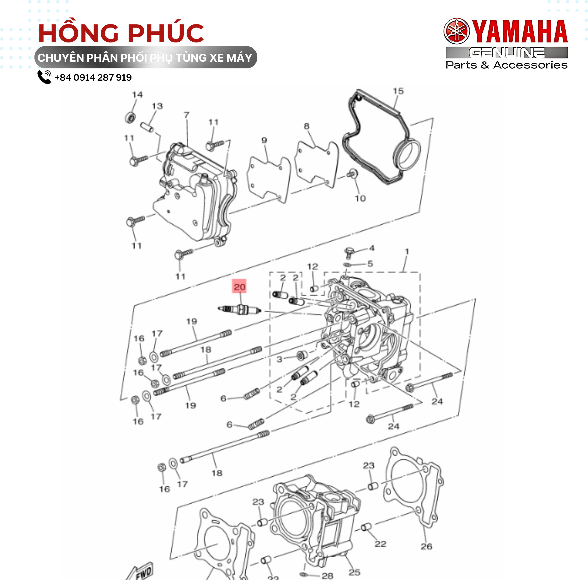 Bugi (NGK CPR8EA) - Dòng Xe: Exciter 135, Exciter 155, NVX - Mã HH: 947000041500 - ảnh thu nhỏ 2