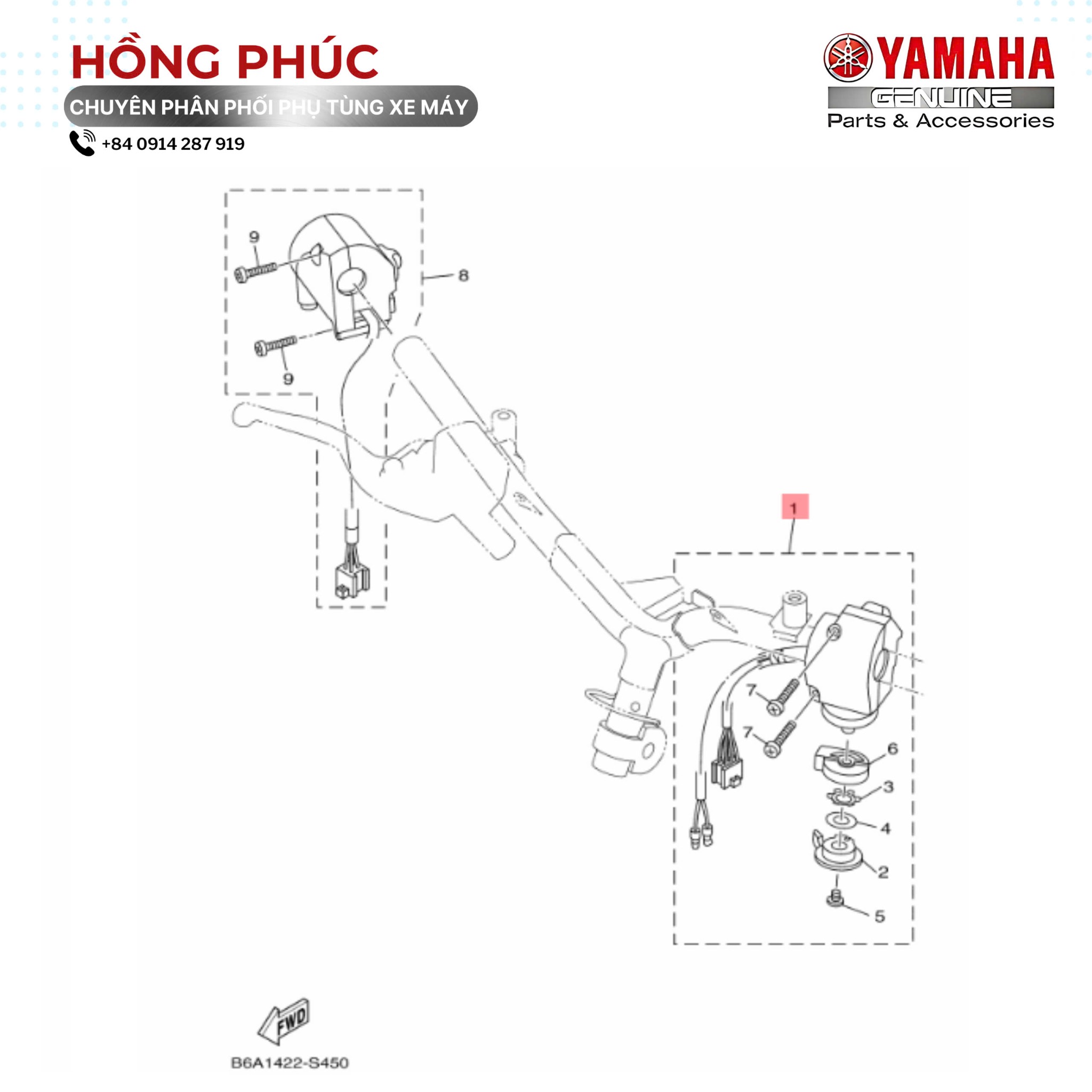 Cụm Công Tắc Tay Lái - Dòng Xe: Sirius - Mã HH: B6AH39730000 - ảnh thu nhỏ 2