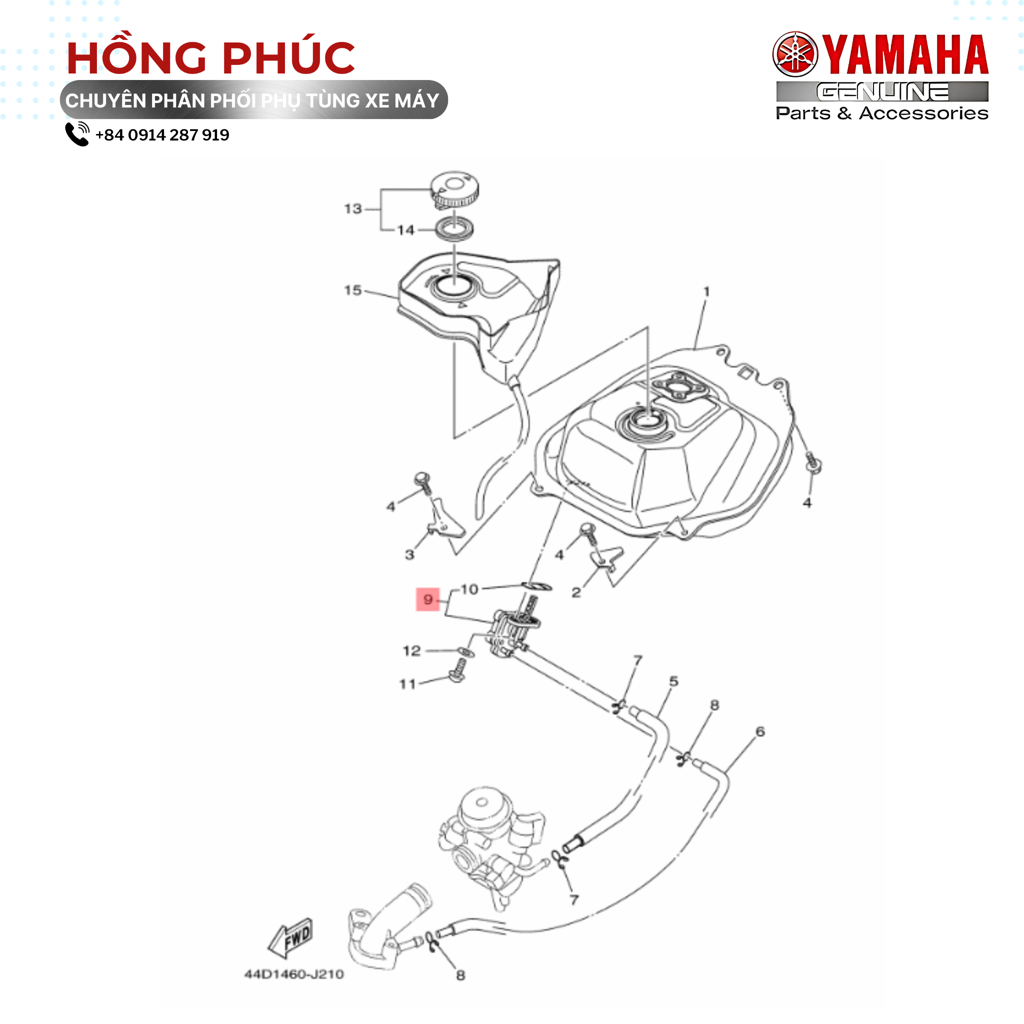 Bộ Xéc Măng (STD) - Dòng Xe: Exciter 135 - Mã HH: 50CE16030000 - ảnh thu nhỏ 2